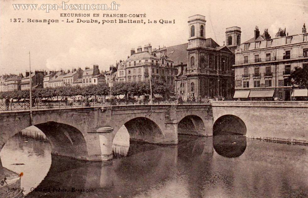 EXCURSION EN FRANCHE-COMTÉ - 137. Besançon - Le Doubs, pont Battant, les Quai